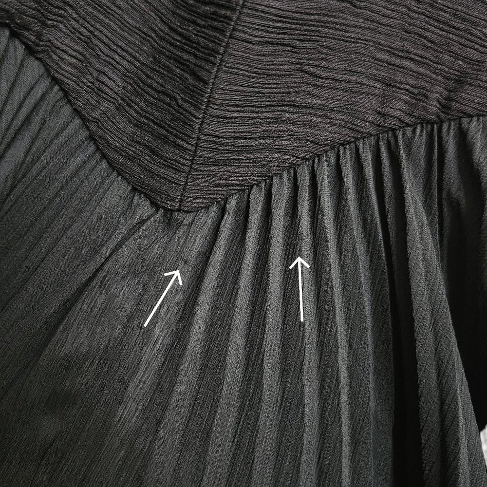 Alexis Sunniva Pleated Strapless Black Maxi Dress Gown - Picture 10 of 13